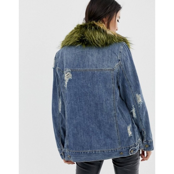 Blank NYC Love Denim Oversized Lined Jacket XS - Picture 3 of 11